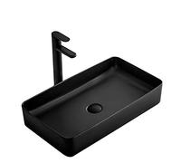 Rea Denis Schwarz Matt Black Bathroom Sink Made of creamic matt-REA-U3690