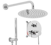 Rea - Flush-Mounted Shower Set Lungo + Box, Chrome, 36 x 16 x 8 cm