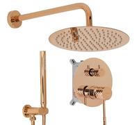 Rea - Flush-Mounted Shower Set Lungo + Box, Copper, 25 x 36 x 16 cm