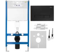 Rea - Frame Flush-Mounted Set K011a-q for Mis WC with Push Button HD Black - 16 x 52.5 x 103.5 cm