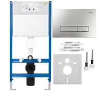 Rea - Frame Flush-Mounted Set K011a-q for Mis WC with Push Button HD Satin - 16 x 52.5 x 103.5 cm