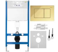 Rea - Frame Flush-Mounted Set K011a-q for Mis WC with Push Button J Gold - 16 x 52.5 x 103.5 cm