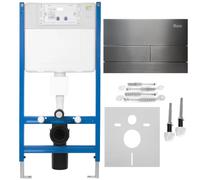 Rea - Frame flush-mounted set K011a-q for Mis WC with T-button titanium - 16 x 52.5 x 103.5 cm