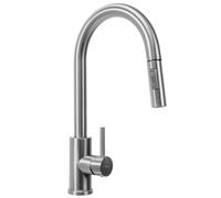 Rea Fresh Brush Steel Kitchen Sink tap with a Movable spout nickel-REA-B9146