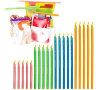 Rea&Gole 20 Pcs Chip Clips Plastic Bag Sealer Sticks Colorful Food Sealing Clips Fresh-Keeping Sealing Rod for Snack Food Storage (4 Sizes × 5 Pcs)