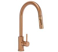 Rea -Kitchen Faucet Fresh, Pull-Out Spout, Deck-Mounted, Brass, Brush Copper, 20X5,5X39,5Cm