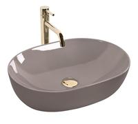 Rea Lisa Beige Shiny Countertop Wash Basin 49 x 35 x 14 cm Ceramic (Beige)