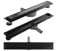 Rea Neox Pro Black Matt 100 Linear Drain Stainless Steel Shower Drain Siphon Floor Drain for Bathroom Floor Drain Shower (Matte Black)