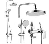 Rea REA-P7843 Bathroom Shower Set which is Mount on The Plaster Veneta-chrome-REA-P7843, Chrome