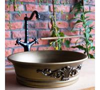 Rea REA-U1057 Bathroom Sink Made of Ceramic Betty copper-REA-U1057, Brushed Copper