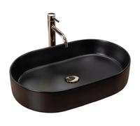 Rea REA-U1062 Black Bathroom Sink Made of Ceramic Nadia 60 Matt matt-REA-U1062
