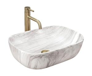 Rea REA-U3324 Bathroom Sink Made of Ceramic Belinda Ash imitation-REA-U3324, Imitation of Stone