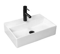 Rea REA-U5000 Bathroom Sink Made of Ceramic Valeria N-white-REA-U5000, White