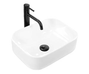 Rea REA-U5064 Bathroom Sink Made of creamic Demi Mini-Snow white-REA-U5064, White