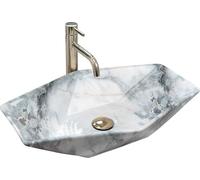 Rea REA-U5602 Bathroom Sink Made of The Ceramic Shiny imitation-REA-U5602, Grey, Imitation Stone, Vegas Granit 57 x 37 cm