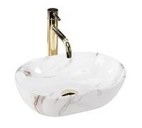 Rea REA-U9107 Bathroom Sink Made of Ceramic Amelia Mini Shiny Aiax imitation-REA-U9107, Imitation Stone