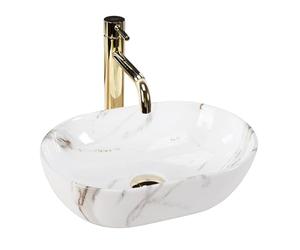 Rea REA-U9107 Bathroom Sink Made of Ceramic Amelia Mini Shiny Aiax imitation-REA-U9107, Imitation Stone