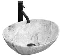 Rea REA-U9908 Bathroom Sink Made of Ceramic Matt imitation-REA-U9908, Sofia Stone 34.5 X 41 Cm, Sofia Stone 34,5 x 41 cm