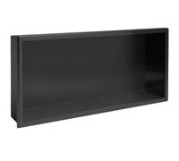 Rea Recessed Bathrom Shelf 30X60, Stainless Steel, Black