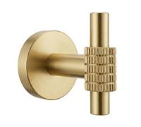 Rea - Rivo 29104 Bathroom Clothes Hanger Brushed Gold Metal 6.5 x 5 x 6 cm