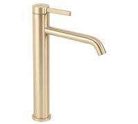 Rea - Rivo High Washbasin Mixer Tap - Brushed Gold - Brass - 15.5 x 5 x 28 cm