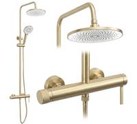 Rea - Rivo Shower Set - Brushed Gold - Brass, ABS - 15 x 15 x 126.5 cm