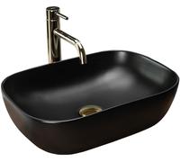 Rea Schwarz Matt Bathroom Sink Made of Ceramic matt-REA-U8470, Belinda Black Mat
