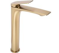 Rea Single Lever Washbasin Tap Avalon High Brush Gold, (Made of Brass) - 20X4,2X30Cm