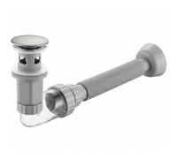 Rea - Sink Siphon Klik-Klak Universal Flow - Brushed Nickel - Stainless Steel, ABS - 93 x 6.6 x 11.8 cm