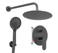 Rea - Spray Set Flush-Mounted Drop Titanium + Box - 39 x 25 x 100 cm