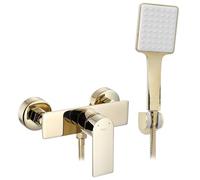 Rea Urban Gold Single Lever Shower Mixer Tap with Brass Shower Head for Shower Mixer Tap Bathroom (Light Gold)