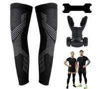 Reabtec Knitec V2 - Compression Sleeves for Knees and Legs, Flytex Full Leg Compression Sleeves, Reabtec Knee Supports Men, Leg Compressional Sleeve for Running Gym Recovery Men Women(#2PCS,S)