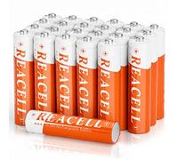 REACELL 24 Counts AAA Rechargeable Batteries, 1.2V NiMH 700mAh Rechargeable AAA Batteries for Outdoor Solar Light Garden Lamp