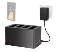 REACELL 4-Slot Battery Charger for Spypoint LIT-22 Battery Pack | Compatible with Spypoint Cellular Trail Camera Flex Series(M,Dark,S-Dark,S,G-36,Flex-Plus) Battery, Includes DC Charger