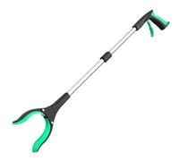 Reach and Grab Tool Long Handle Foldable Garbage Clip, Multifunctional Environmental Sanitation Garbage Collector, Compact and Portable Sanitary Gar for Seniors, Elderly(Green)