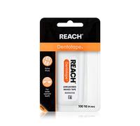 Reach Dentotape Waxed Dental Floss with Extra Wide Cleaning Surface for Large Spaces between Teeth, Unflavored, 100 Yards