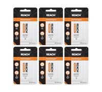Reach Dentotape Waxed Dental Floss with Extra Wide Cleaning Surface for Large Spaces Between Teeth, Unflavored, 100 Yards, (Pack of 6)