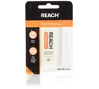 Reach Dentotape Waxed Dental Floss with Extra Wide Cleaning Surface for Large Spaces Between Teeth, Unflavored, 100 Yards (Pack of 4)