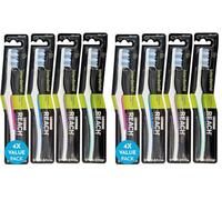 REACH Essential Care Interdental Firm Toothbrush, Single Pack x 4, Full Head Hard Bristle Manual Toothbrushes, Variety Colors Multipack, Daily Oral Enamel Dental Care (Pack of 2)
