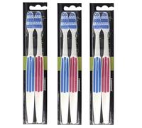 Reach Essential Care Interdental Toothbrush Medium, Full Head Bristle Toothbrushes, Variety Colors Multipack, Daily Oral Enamel Dental Care (6 Brushes)
