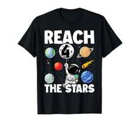 Reach Four The Stars 4 Years Old Birthday Boy Astronaut 4th T-Shirt