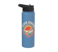 Reach Higher, Fly Further Model Rockets Inspiration Stainless Steel Insulated Water Bottle