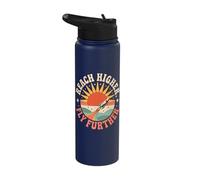 Reach Higher, Fly Further Model Rockets Inspiration Stainless Steel Insulated Water Bottle