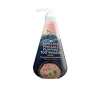REACH Himalaya Pink Salt Pumping Toothpaste Floral Mint 285g - Fluoride Toothpaste with Bamboo Salt, Carbon Extract,Tartar Control, Fresh Breath, Vegan, for Sensitive Teeth