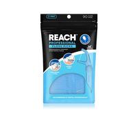 REACH Interdental Flosser Pick | Acute angle for better reach | Dented for Better Grip , PFAS FREE | 90 Flossers, Mint Flavor