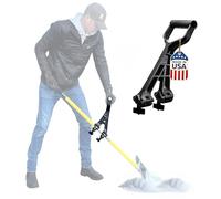 Reach Right Snow Shovel Back Saving Attachment | Converts Regular to Ergonomic Yard Tool | Handle Attachment for Snow Removal | Fits Driveway Ice Shovel for Car and Other Winter Tools