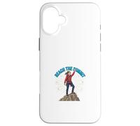 Reach The Summit Mountain Adventure Motivation Design Case for iPhone 16 Plus