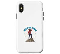 Reach The Summit Mountain Adventure Motivation Design Case for iPhone X/XS