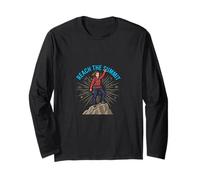Reach The Summit Mountain Adventure Motivation Design Long Sleeve T-Shirt