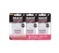Reach ULTRACLEAN Gentle Gum Care Expanding Floss - Woven, Non-Waxed, PFAS-Free with Vitamin E, for Sensitive Gums, Cinnamon Mint 55YD (3-Pack)